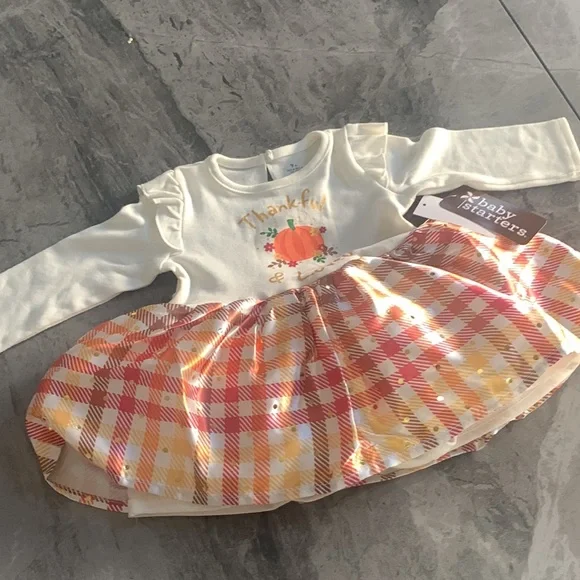 Baby Starters - Rashti & Rashti - Thanksgiving Dress with attached onesie - 9 M - Picture 9 of 16